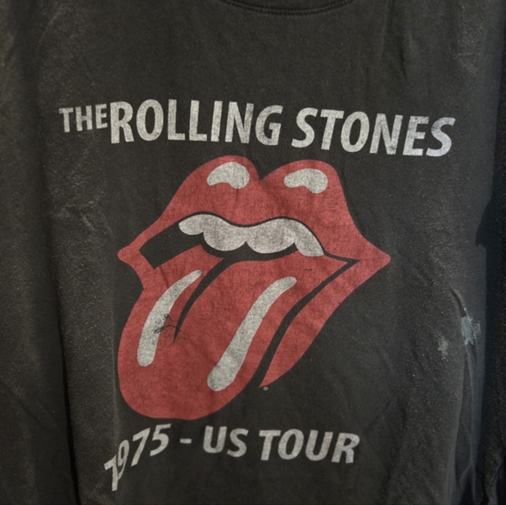 The Rolling Stones 1975 US Tour‎ Graphic T Mens XXL Blk Bravado Cotton See Pic
